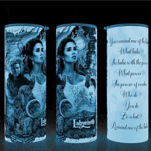 The Labyrinth 80s Fantasy Movie Glow in the Dark Tumbler 20oz